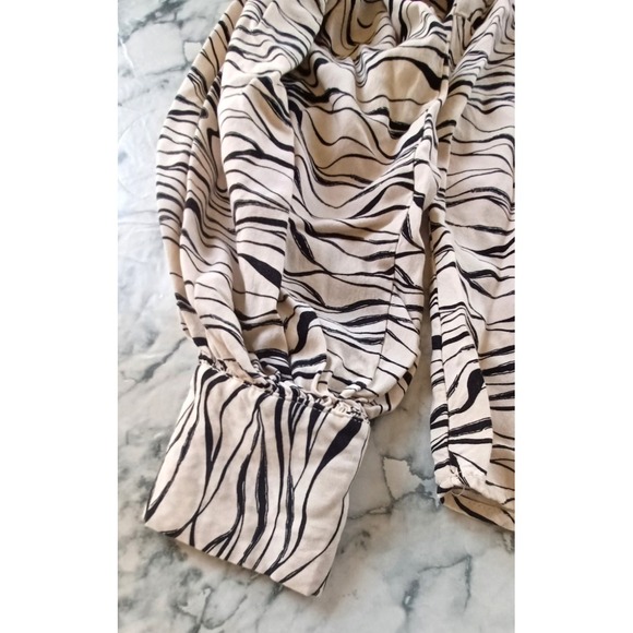 Philosophy Women XS/TP Shirt Top Black & White Zebra Animal Tall Petite‎ - Picture 4 of 10